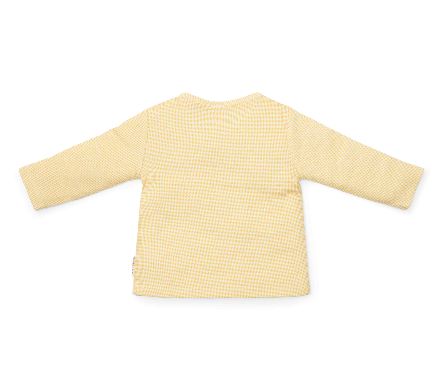 Langärmliges Wickel-T-Shirt Warm Yellow Check (Größen