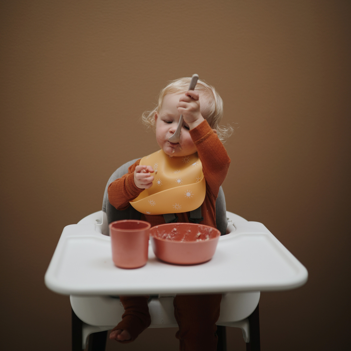 Bavoir silicone Rainbows - Repas bébé