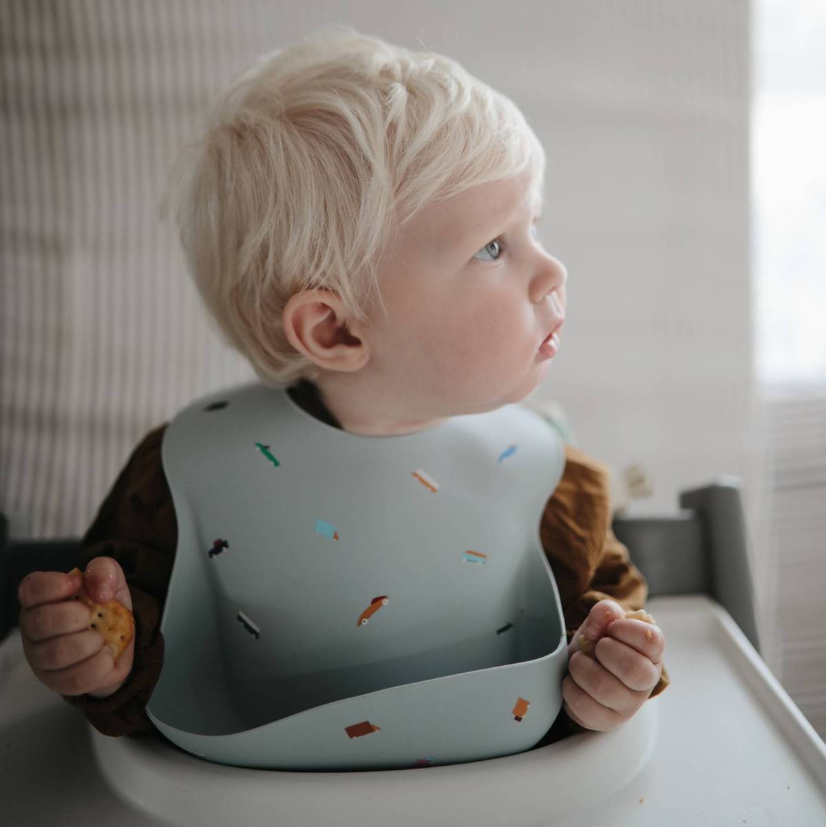 Bavoir silicone Rainbows - Repas bébé