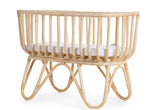 Berceau rotin rectangulaire - 90x50x70 cm + matelas -