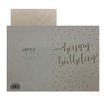 Carte pliée Happy Birthday dots creme - Papeterie