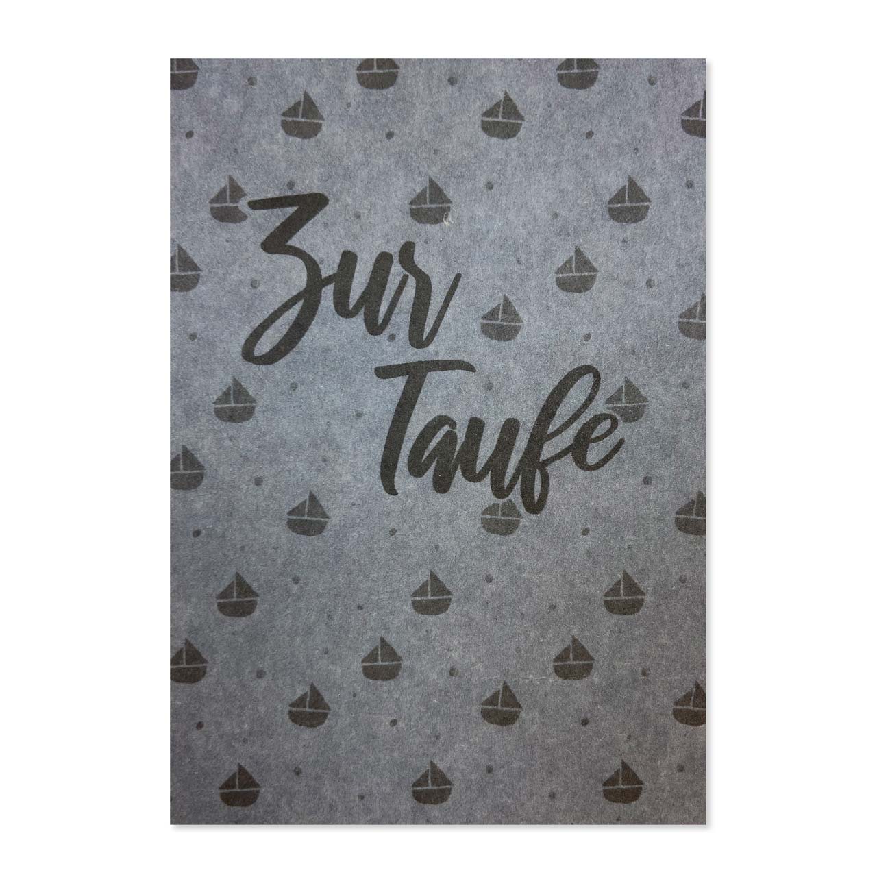 Carte postale Schiffchen zur Taufe blau - Papeterie