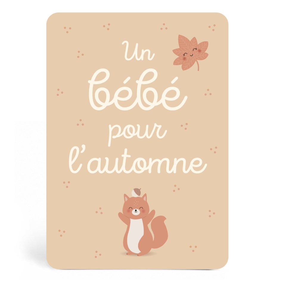 Carte un bébé pour l’automne - Papeterie