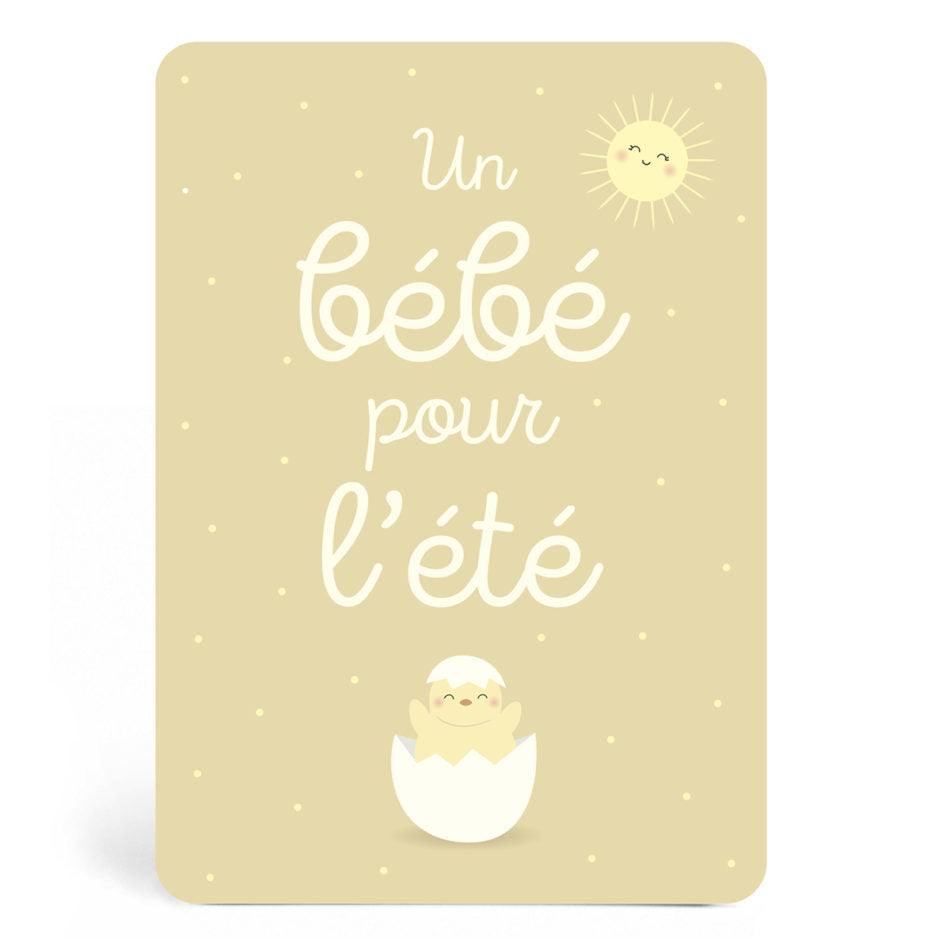 Carte un bébé pour l’été - Papeterie