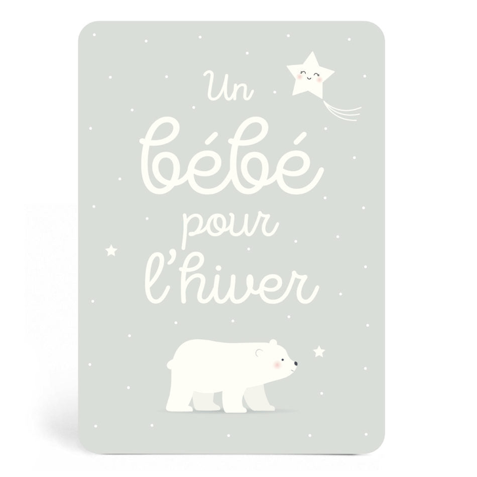 Carte un bébé pour l’hiver - Papeterie