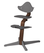 Chaise haute Nomi noyer naturel (divers coloris) - Gris -