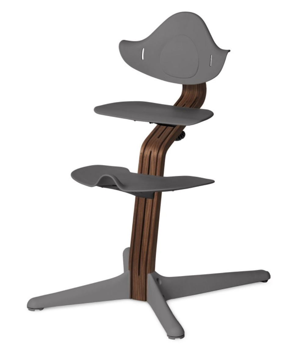 Chaise haute Nomi noyer naturel (divers coloris) - Gris -