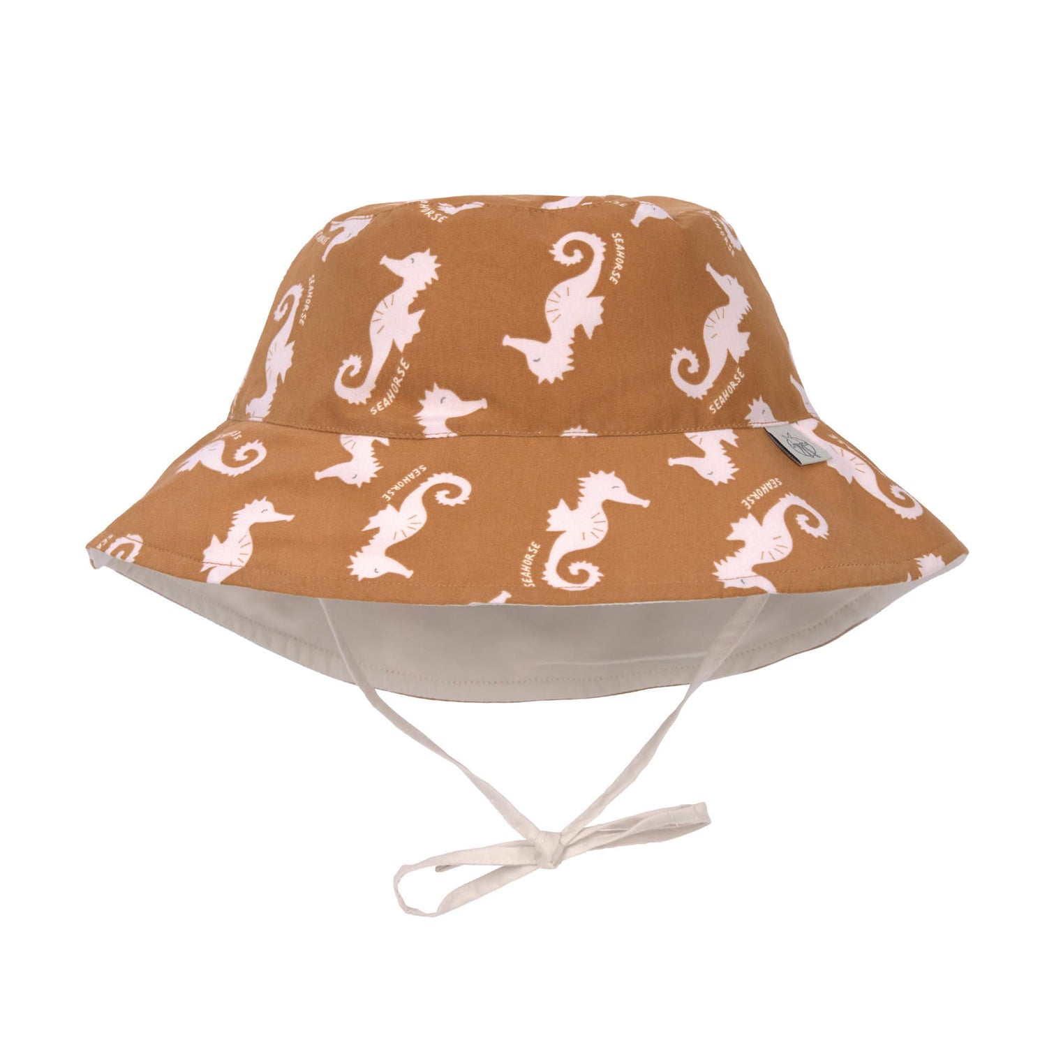 Chapeau anti-UV Galets Hippocampe caramel (divers tailles) -
