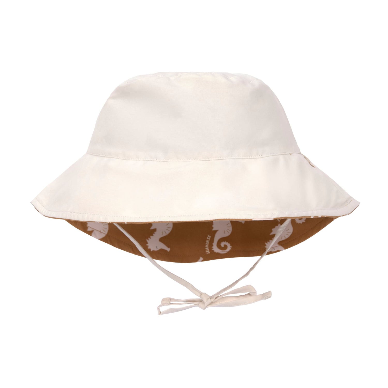 Chapeau anti-UV Galets Hippocampe caramel (divers tailles) -