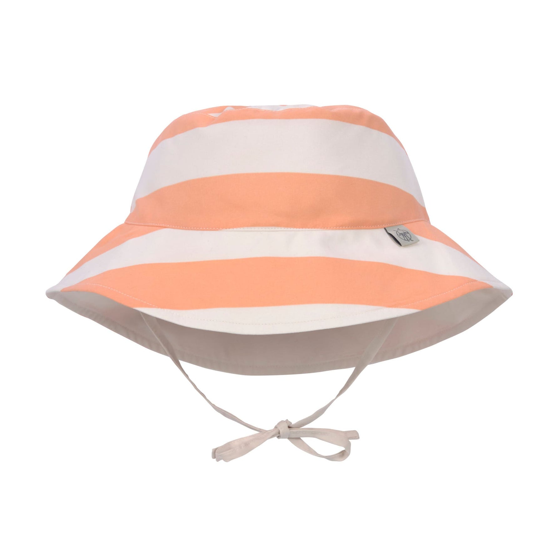 Chapeau anti-UV Rayés blanc cassé pêche (divers tailles) -