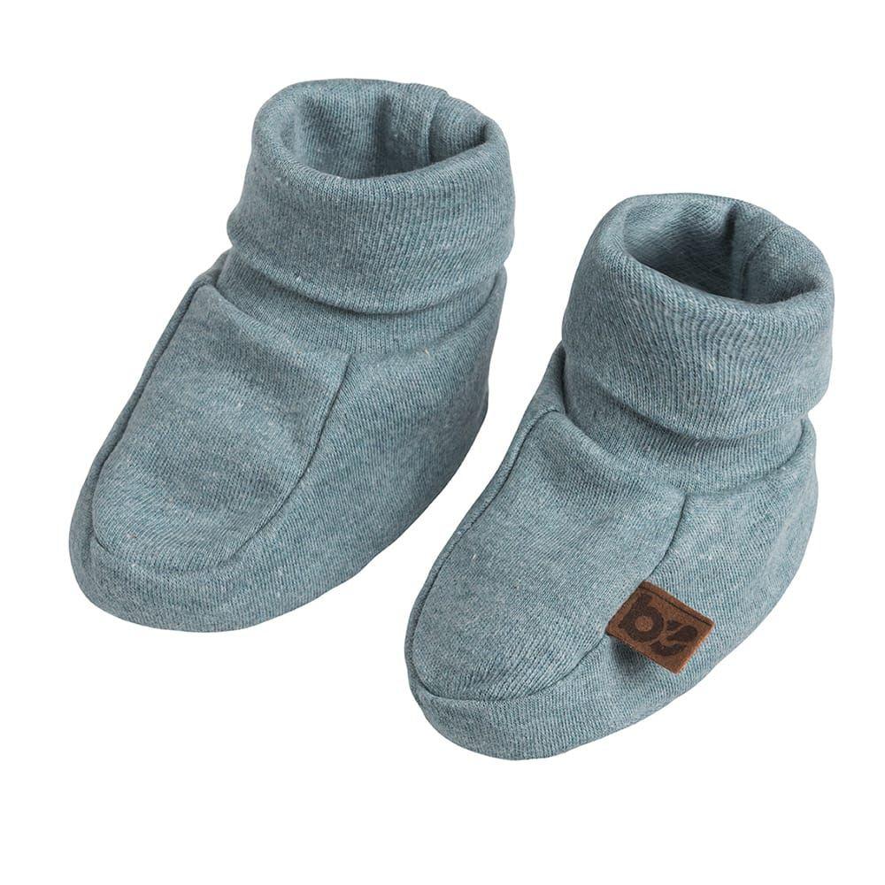 Chaussons melange taille 1 (0-3 mois) stonegreen - Chaussons
