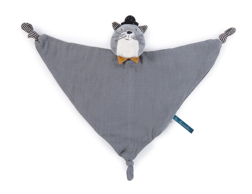 Doudou lange chat gris clair Fernand - Les Moustaches - Toys