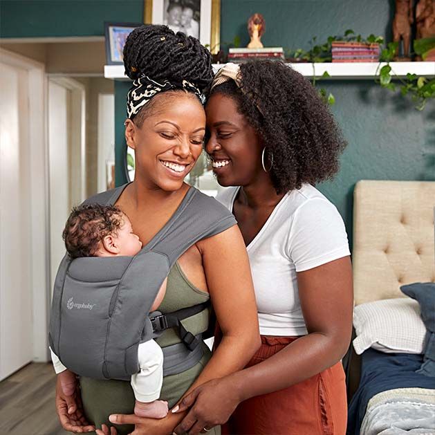 Porte-Bébé Embrace - Mesh soft air noir délavé - Voyage bébé