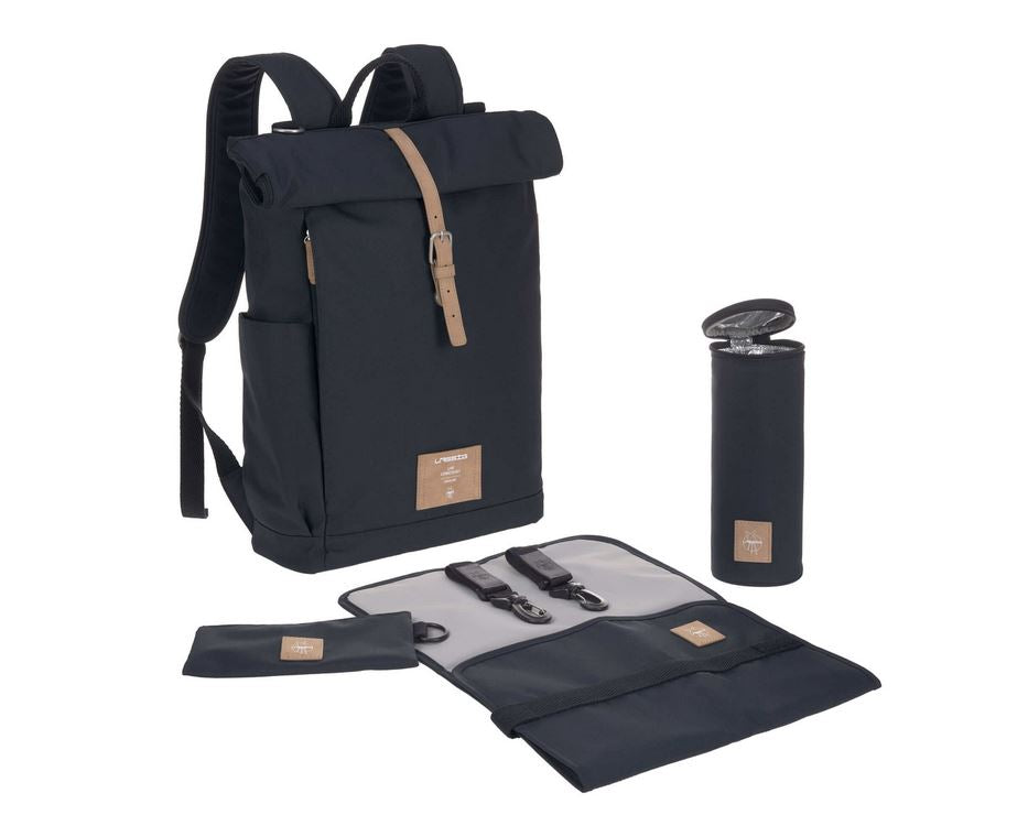 Sac à dos à langer Rolltop bleu nuit - Voyage bébé